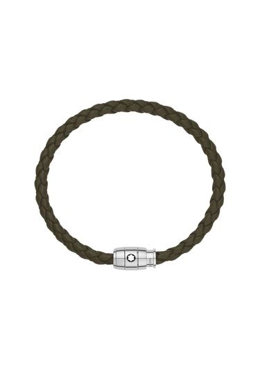 Montblanc Büyük Soft Haki Deri Bileklik 136005 Haki