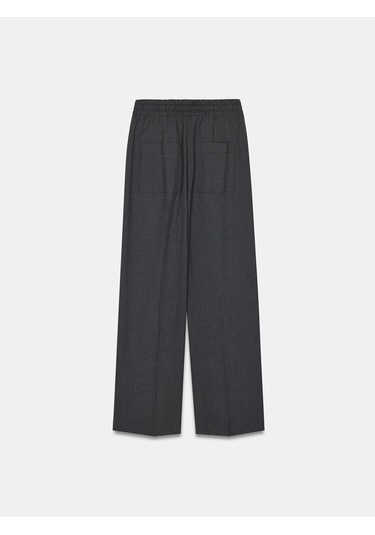 Dilvin 72164 Beli Lastikli Süet Pantolon-antrasit Antrasit
