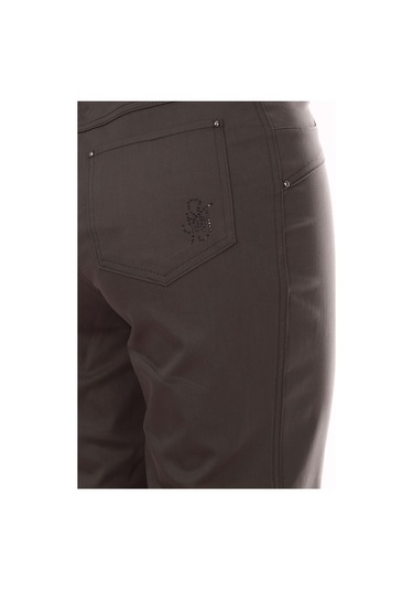 Seleste Minimalist Yüksek Bel Kadın Pantolon - Regular Fit - Günlük & Ofis Haki