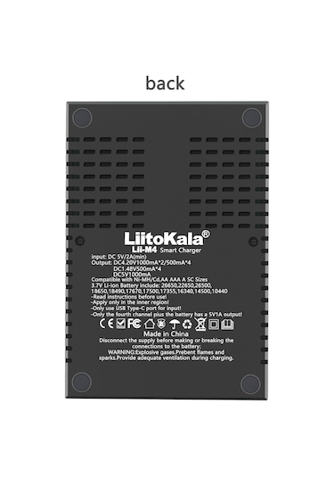 Lıtokala Lıı-m4 4 Yuvalı Pil Şarj Cihazı Lcd Ekranlı 18650 26650 14500 Aa Aaa Lityum Nimh Pil Akıllı Şarj Edilebilir Pil Şarj Cihazı