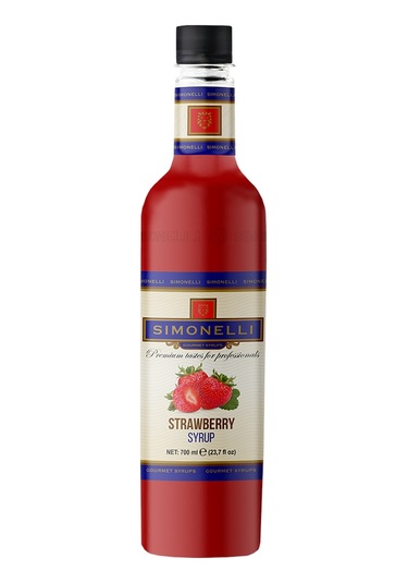 Simonelli Çi̇lek Kahve Şurubu 700 ML + Pompa