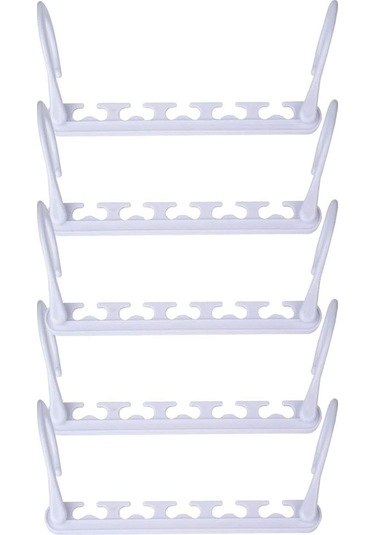 Xiyyadms Siyah Abs Çok Amaçlı Katlanabilir Seyahat Çadırı, 5 Delikli, 360 Döner, Sağlam, 5 Adet Beyaz