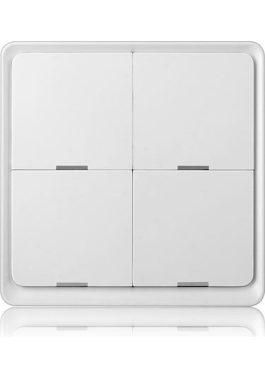 Fosenze Tuya Zigbee Akıllı Ev Kablosuz 4 Yollu Sahne Tuşu Paneli Anahtarı Pil Dahil Değil