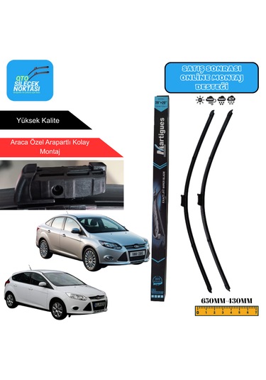 Ford Focus Iıı 2011 Araca Özel Uyumlu Ön Cam Silecek Takımı 725mm-725mm