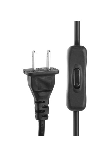 Novahub Anahtarlı 3 Çatal Ac Güç Kablosu, 1.2m Siyah 304 Kalite, Uzunluğu Uygun