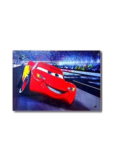 Cars Eğitici 12 Parça Ahşap Puzzle / Yapboz