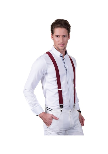 Tudors Erkek Pantolon Askısı Bordo