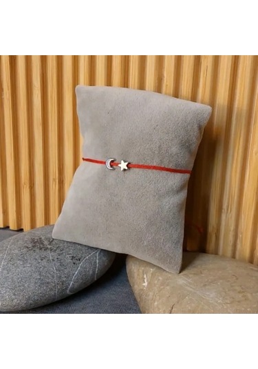 Uretti - Özlem 9422 - 5255 Ay Yıldız Temalı 5'li Paket 23 Nisan Çocuk Bilekliği - Gümüş Renk Gümüş