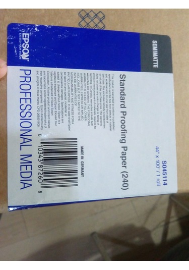 Standart Prova Kağıdı (240). 44" X 100'. 1 Rulo (s045114)