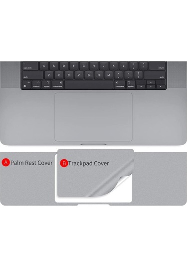 Codegen 16" Macbook Uyumlu Air M1 A2485 Space Gray Trackpad Koruyucu Sticker Etiket