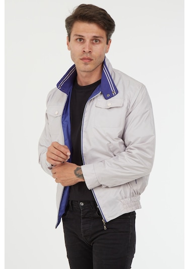 Sposo 1088 Su Itici Kumaş Regular  Taş Rengi Erkek Yazlık Mont Taş