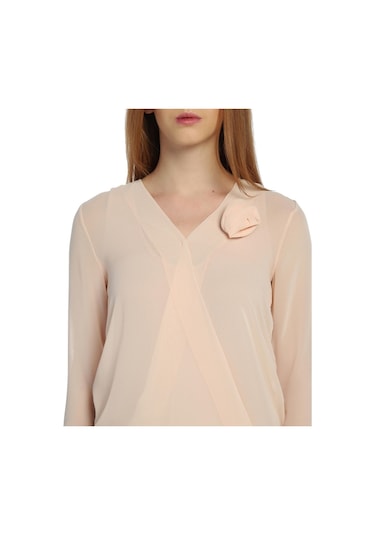 Bulalgiy Kadın Pudra Şifon Bluz - Bga335014