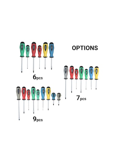 Padalink Penggong 6 Parça Tornavida Seti: Ph2/ph1/ph0 Çapraz, Sl6/sl5/sl3 Düz Uçlu, Kaymazsız Uç Ve Ergonomik Saplı Tamir Aletleri
