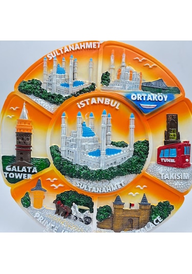 Sultanahmet Kabartmalı Dekoratif Tabak Masa Ve Duvar Dekor 18 Cm