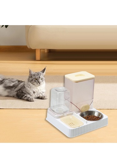 Suntek Otomatik Kedi Tiryakisi Besleyici Evcil Kase-ile-sarı