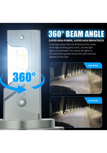 Yaozixa 9006/hb4 Modeli 70w 14500lm Led Araç Farları, 6000k Beyaz Işık, 9-36v Aralığında, Kolay Kurulum, 50000+ Saat Ömür, Ip68 Su Geçirmez 2 Adet