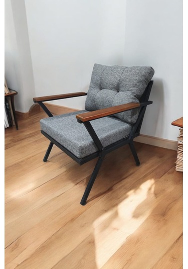 Pilocca Demonte Metal Tekli Bahçe Mobilyası, Gri, 60x60 Cm Gri