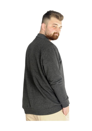 Mode Xl Erkek Sweat Polo Cepli Selanik Basic 20441 Antramelanj 001