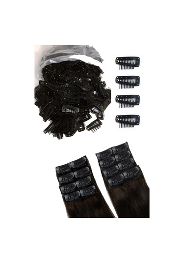 Prodiva Peruk, Çıtçıt, Postiş, Yarımay, Kahkül Klipsleri 65 Adet / 100 Gr Siyah Paket