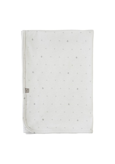 Boumini Kalın Penye Battaniye Çift Katlı Doğal Pamuk Beyaz Çok Renkli