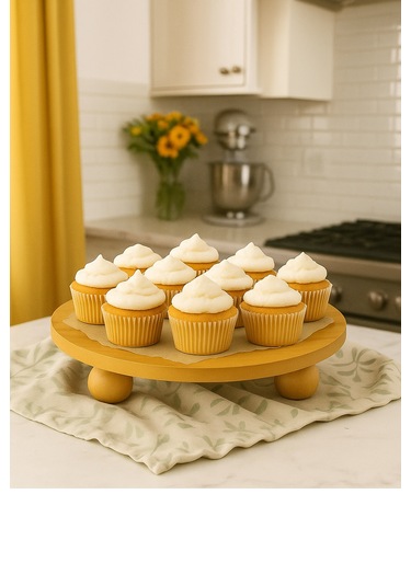 Yuvarlak Bambu Sunum Tahtası 29 Cm Doğal Bambu Servis Ve Sunum Tabağı Bambu