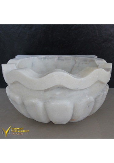 Afyon Beyaz Fırfırlı Kavun Dilimli Kurna