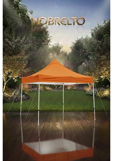 Nobrelto 3x3 Metre Ekstra Güçlendirilmiş Profil Çardak - 1.2mm Et Turuncu