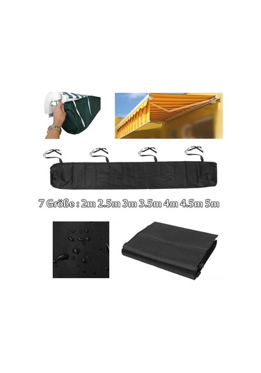 Xiyyadms Gri 4 Metre Genişlikli, Su Geçirmez, Toz Koruyucu, Genişletilebilir Rulo Tipi Bahçe/çatı Gölge Tentei