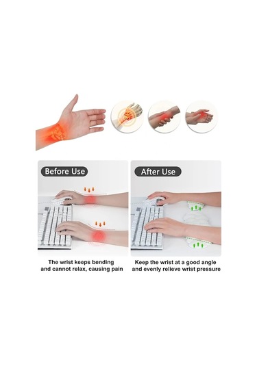 Ca Klavye Mouse Pad Bilek Desteği Beyaz Fare Altlığı Beyaz Fare Altlığı Beyaz Fare Altlığı