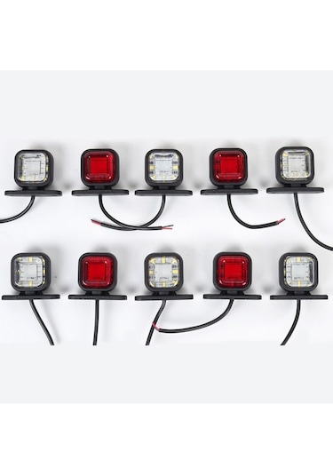 Ahmet Otomotiv 10 Adet Çeray Mini Kare Takoz Led Lamba 12v-24v