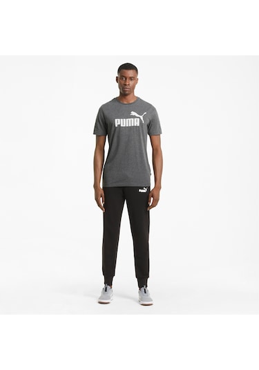 Puma Essentıals Heather Erkek Tişört 586736 01 Siyah