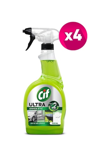 Ultra Anında Etki Kir Ve Yağ Çözücü 1025 Ml X 4 Adet