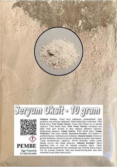 Araba Camı Çizik Giderici Toz Pembe Seryum Oksit - 10 GRAM