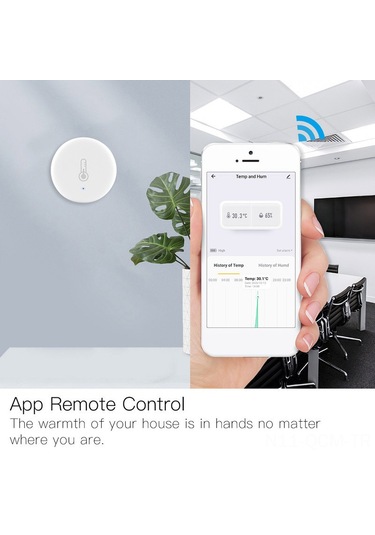 Qingmipy Akıllı Wi-fi Nem Ve Sıcaklık Sensörü - Google Asistan Uyumlu, 30 Günlük Veri Kayıt