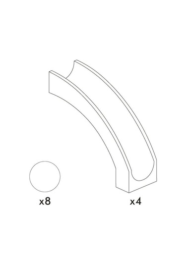 Hubelino Marble Run Misket Kaydırağı Genişletme Yapım Seti 12 Parça 420640