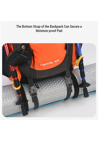 Ranyeek Hafif Ve Konforlu 40l Outdoor Sırt Çantası - Yürüyüş Ve Kamp İçin Asker Yeşili Yeşil