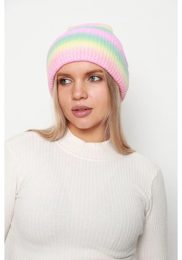 Renk Geçişli Kadın Bere Rkş-16 Pembe Pembe