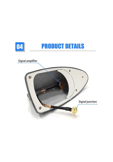 Vkemall Abs Plastiği Otomobil Köpek Balığı Kanat Anteni: Fm Radyo Sinyali Güçlendirici, Hava Direncini Azaltan, Karbon Fiber Rengi, Deliksiz Kurulum