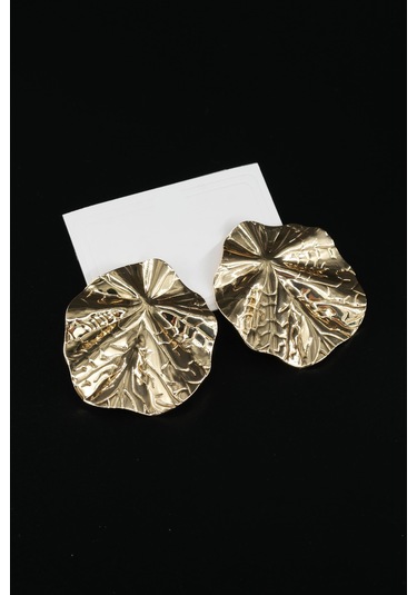 By Zeyna Aksesuar Kadın Vip Seri Özel Tasarım Marka Küpe Seti-4315 Altın