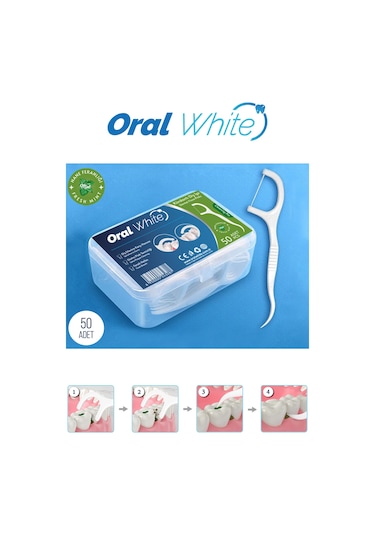 Oral White Cleaning Pro Diş İpi Naneli 50'li