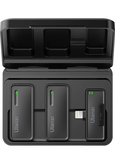 Ulanzi UW-MIC Kablosuz İkili Kayıt Yaka Mikrofonu - Lightning