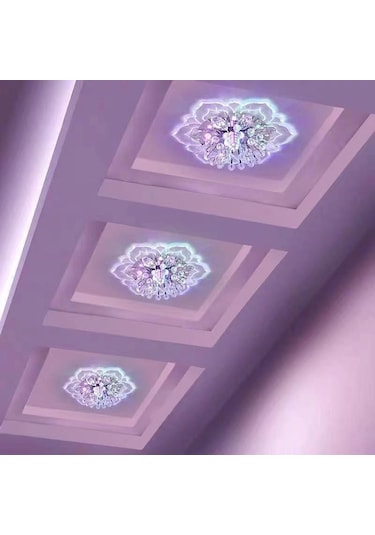 Beyaz Modern Kristal Yaprakları Led Tavan Işık Koridor Koridor Koridor Merdiven Mutfak Kahve Barı Kapalı Lamba Gizli Beyaz