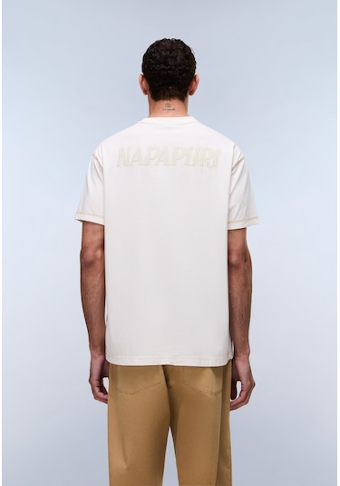 Napapijri S-umbra Ss Erkek T-shirt-31970 Beyaz
