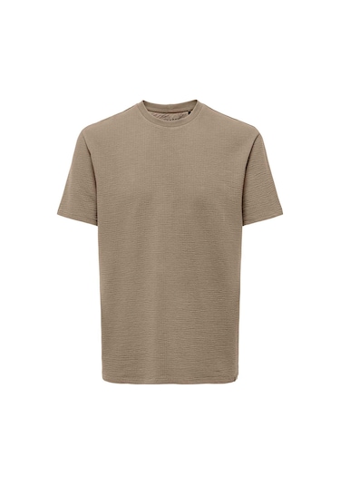 Only & Sons Kian Erkek Bej Tişört 22028692-slg Krem