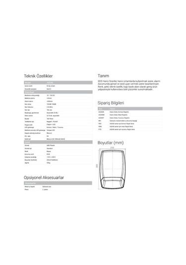 Eds As240m Yürüyen Led Göstergeli Harici Siren