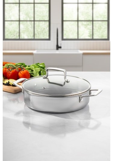 Emsan Pro Tri Ply Karnıyarık Tencere Çelik 24 Cm Gümüş