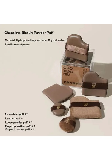 Guoxiaoniu 6 Adet Makyaj Blenderi Gevşek Toz Vakıf Bb Krem Kozmetik Appli One Box