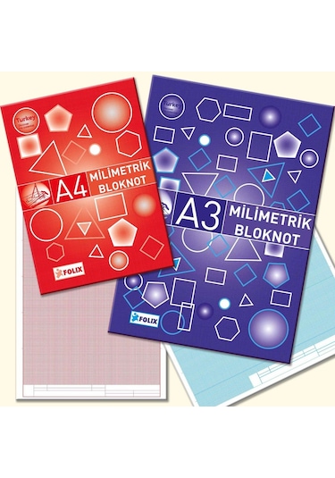 MİLİMETRİK Bloknot A4 MAVİ 30 Yaprak