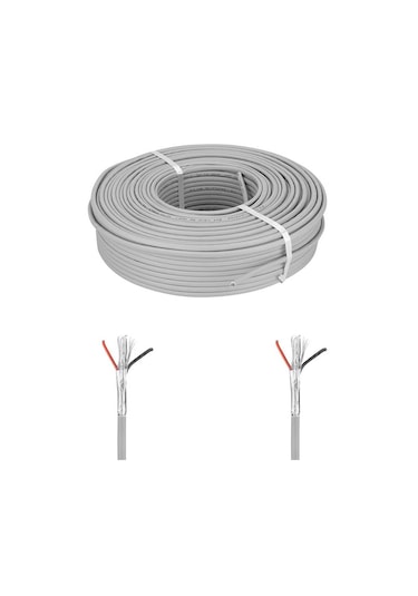 200 Metre Cctv Kablo 2+1 0.22mm Folyolu - Güvenlik Kamera Kablosu