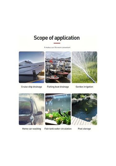 Challenger Mavi Mini Su Pompası 4200l/h Dc12v Tasinabilir Derin Kuyu Pompasi Bahce Sulama